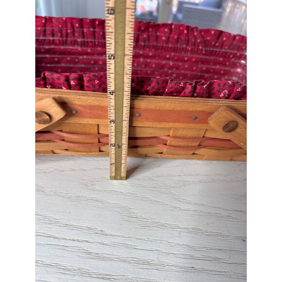 Vintage 1991 Longaberger Rectangle Basket with Double Swing Handles - Picture 13 of 13